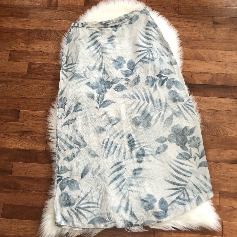 Jones New York Floral Silk Maxi Skirt